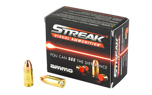 Ammunition STREAK Ammunition Visual Ammunition 9mm STREAK 9MM 124GR TMC 20/200 • Model: Visual Ammunition